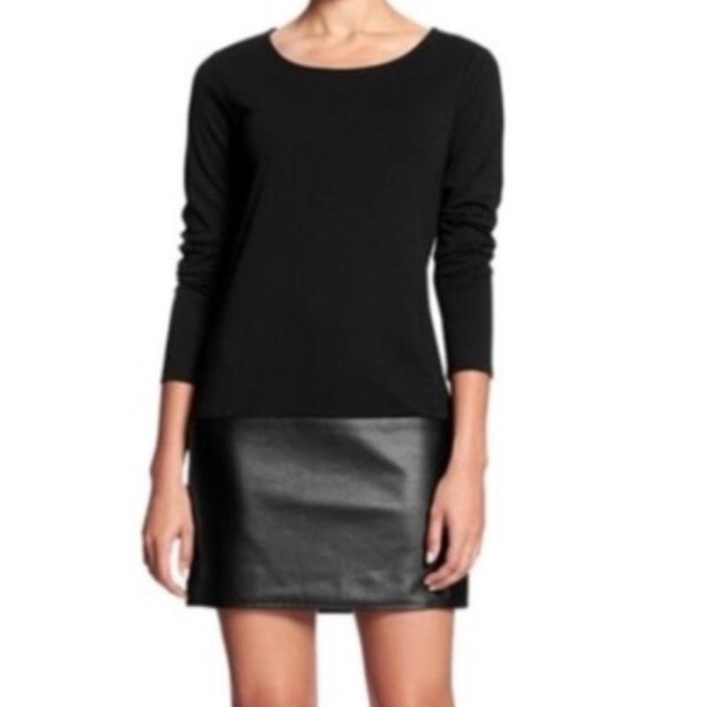 NWT Banana Republic Faux Leather Dress